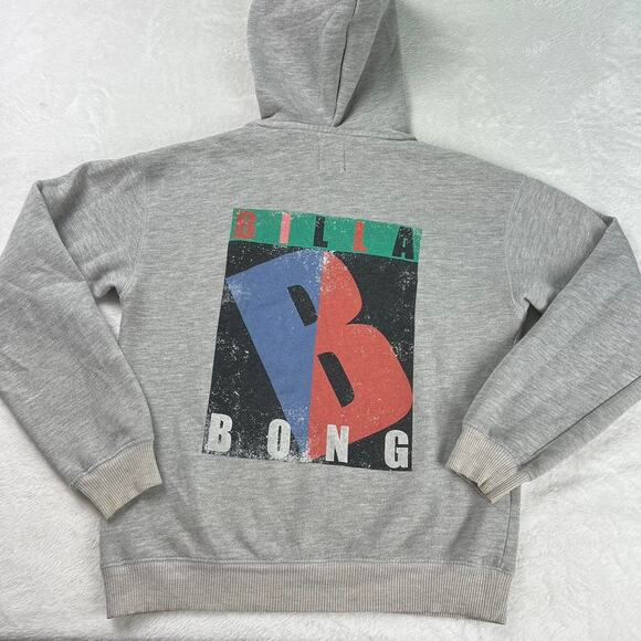 Billabong Gray Hooded Sweatshirt Women's size Small Y2K - Picture 1 of 6